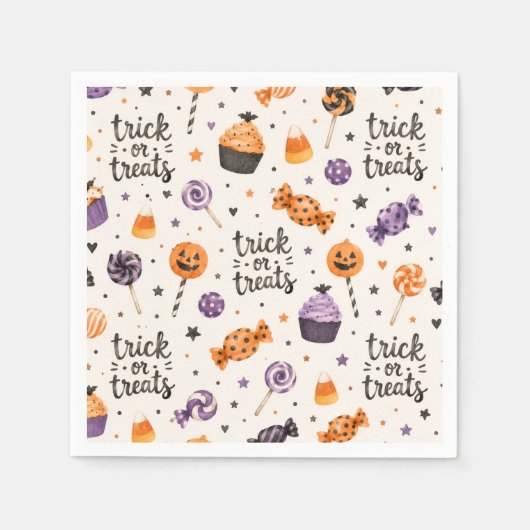 Trick or Treat Sweets スタンダードカクテルナプキン (正面)