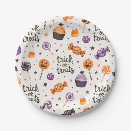 Trick or Treat Sweets ペーパープレート (正面)