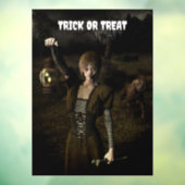 Trick or Treat. Thin female carrying lamp ウィンドウサイン (シート3)