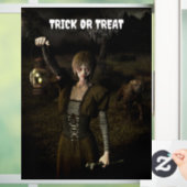 Trick or Treat. Thin female carrying lamp ウィンドウサイン (ホーム)