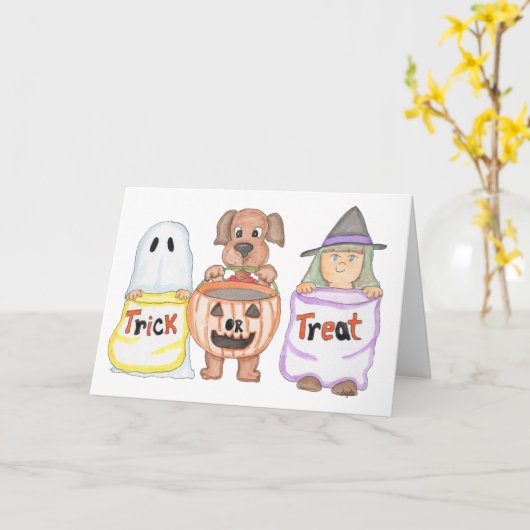 Trick or Treat Trio カード (黄色い花)