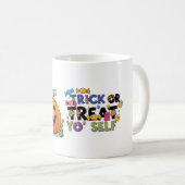 Trick or Treat Yo' Self Funny Halloween Coffee Mug コーヒーマグカップ (正面右)