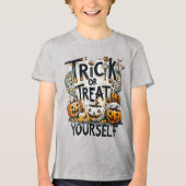 Trick Or Treat Yourself - Halloween トライブレンドTシャツ (正面)