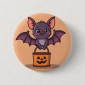 Trick or Treating Bat  缶バッジ (正面)