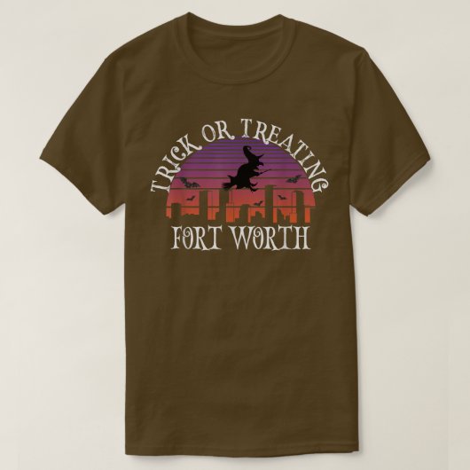 Trick or Treating Fort Worth Texas - Spooky Hallow Tシャツ (デザイン正面)