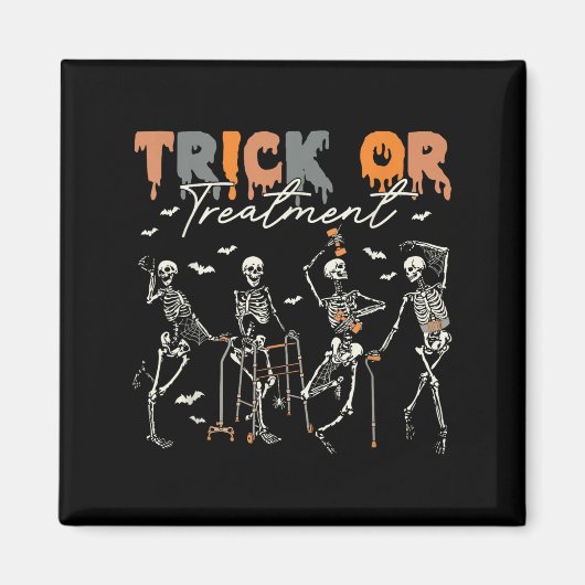 Trick Or Treatment Pt 理学療法士 ハロウィン マグネット (正面)