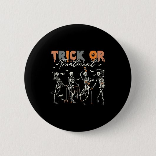 Trick Or Treatment Pt 理学療法士 ハロウィン H 缶バッジ (正面)