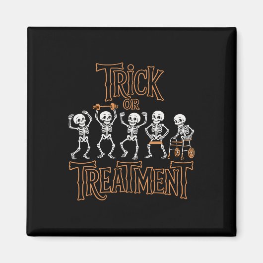 Trick Or Treatment Pt Physical Therapy Therapist H マグネット (正面)