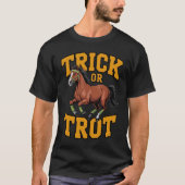 Trick or Trot Horse Design for Equestrian Fans Tシャツ (正面)