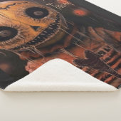 Trick r Treat Skeleton – Spooky Halloween Skeleton シェルパブランケット (3/4)