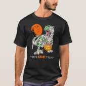 Trick Rawr Treat Mummy Dinosaur Rex Halloween Pump Tシャツ (正面)