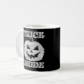 Trick/Treat Mode Double Sided Glitchy Pumpkin コーヒーマグカップ (正面左)