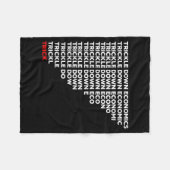 Trickle Down Economics  フリースブランケット (正面(横))