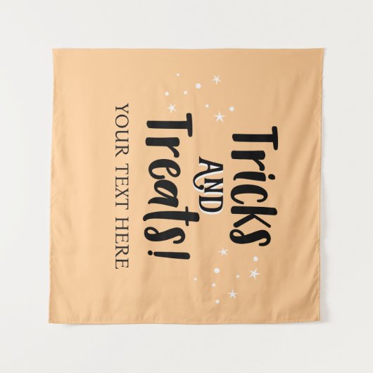 Tricks and Treats Halloween party Backdrop タペストリー (正面(横))