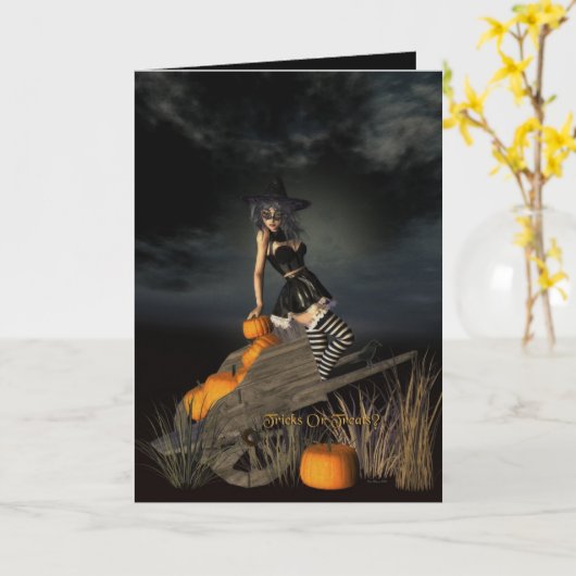 tricksortreats カード (黄色い花)