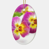 Tricolor | anniversary | flower | Pansy | cute | B セラミックオーナメント (左)
