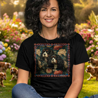 Tricolor Cavalier King Charles Spaniels CKCS Dogs Tシャツ