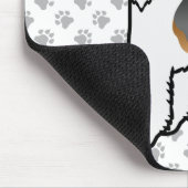 Tricolor Wire Fox Terrier Cute Cartoon Dog マウスパッド (コーナー)
