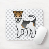 Tricolor Wire Fox Terrier Cute Cartoon Dog マウスパッド (マウス)