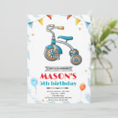 Tricycle birthday party invitation 招待状 (スタンド正面)