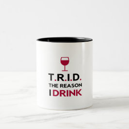 TRID理由私は2ある調子を与えられたマグを飲みます ツートーンマグカップ