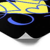 Trident Coat Of Arms Ukraine Gift Heart  ポスター (角)