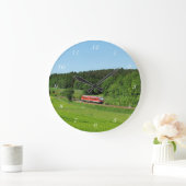 Triebwagen bei Wiesenfeld ラージ壁時計 (ホーム)
