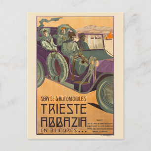 Trieste Abbazia Italy Vintage Poster 1911 ポストカード