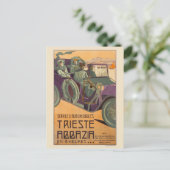 Trieste Abbazia Italy Vintage Poster 1911 ポストカード (スタンド正面)