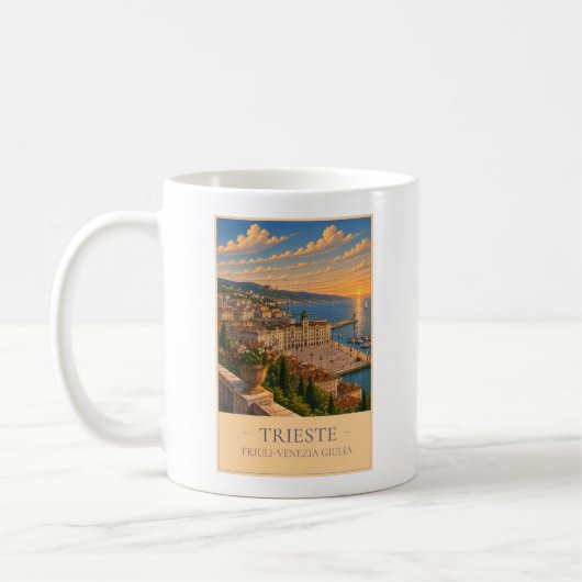 Trieste, Italy – Vintage Travel Mug コーヒーマグカップ (左)