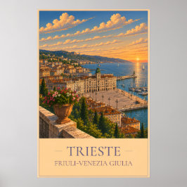 Trieste, Italy – Vintage Travel Poster ポスター