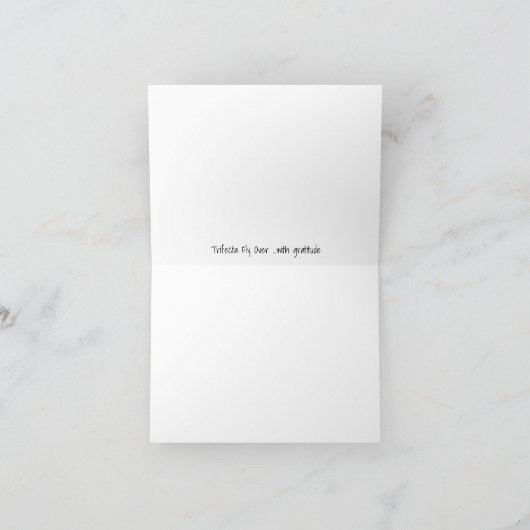 Trifecta Fly Over Folded Thank You Card サンキューカード (内部)