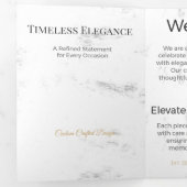 Trifold Card Minimalist Elegant Neutral Design 三つ折りカード (内部最初)