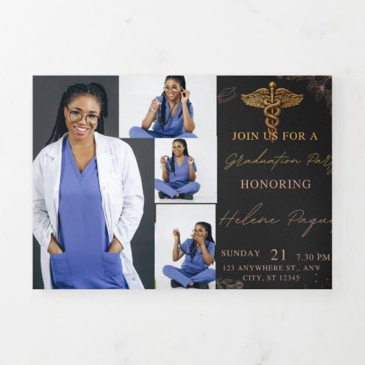 Trifold Letter Fold Announcement 三つ折り案内状 (カバー)