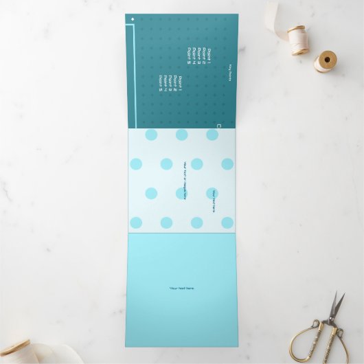 Trifold Letter Fold Announcement 三つ折り案内状 (内部)