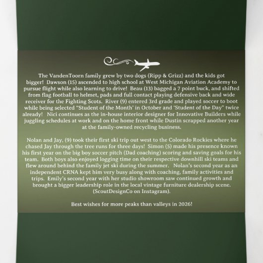 Trifold Letter Fold Invitation 三つ折り招待状 (内部中)