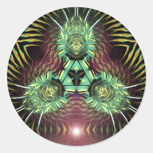 trifractliステッカー ラウンドシール (正面)