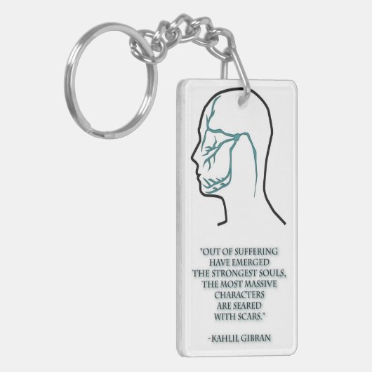 Trigeminal神経痛の神経の配分 キーホルダー (正面左)