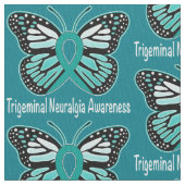 Trigeminal神経痛の蝶認識度のリボン ファブリック (クローズアップ)