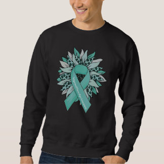 Trigeminal Neuralgia Awareness Shirts Teal Sunflow スウェットシャツ