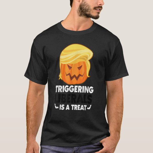 Trigger Liberal Trumpkin Trump Halloween Costume Tシャツ (正面)