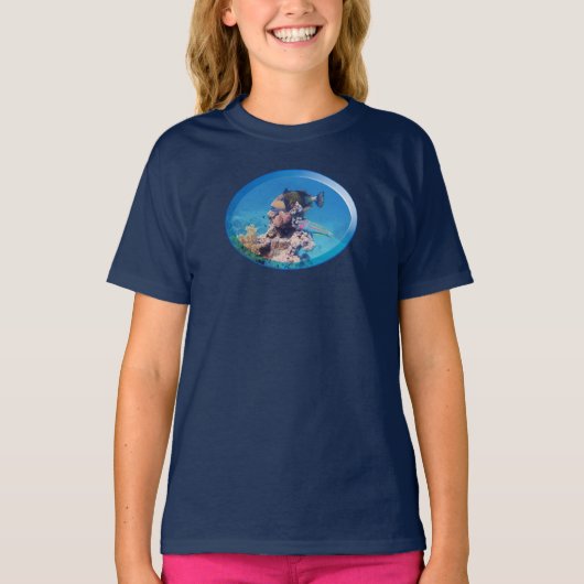 Triggerfish at coral reef - Photographic Design |  Tシャツ (正面)