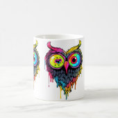 Triippy Party Edm Owl Music Lover コーヒーマグカップ (中央)