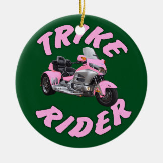 Trikeのピンクのライダー セラミックオーナメント
