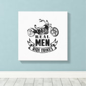 Trike Gifts for Men | Triker Trikes Motorcycle キャンバスプリント (インサイチュ (ウッドフロア))