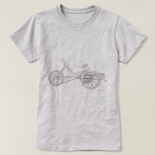 Trike Recumbentライト Tシャツ (デザイン正面)