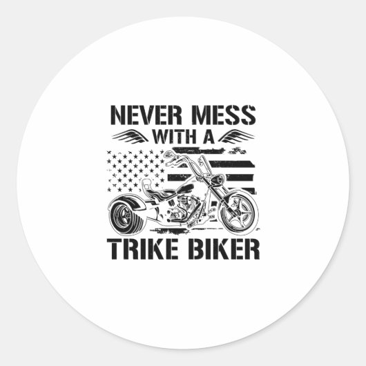 Trike Sayings | Triker Trikes Biker Biking Gifts ラウンドシール (正面)