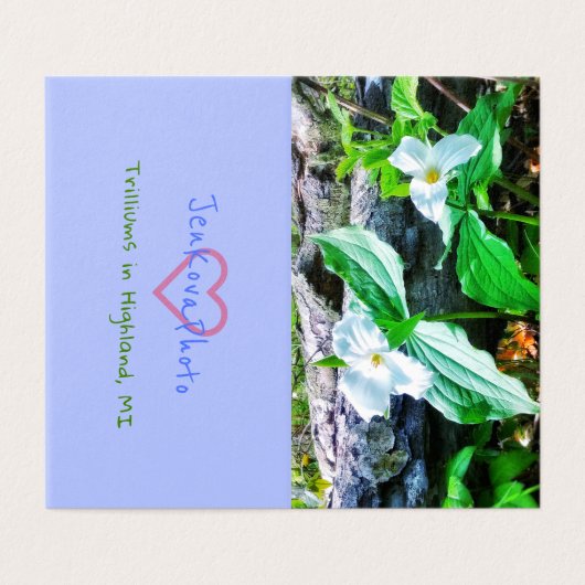 Trilliums 2x3.5ギフトカード 名刺 (外部フラット)