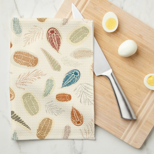 Trilobiteの発掘 キッチンタオル (四つ折り)