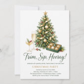 Trim, Sip, Hooray クリスマスパーティー 招待状 (正面)